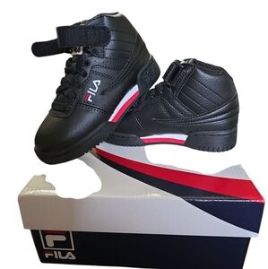 Fila Black High-Top Sneakers with Retro Design